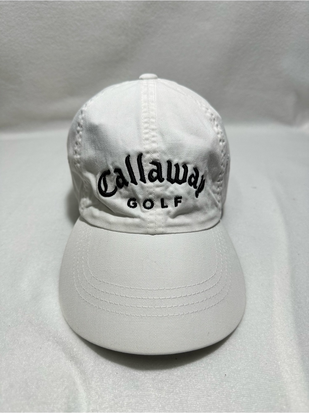 Callaway Golf White Adjustable Strapback Cotton Hat